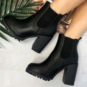 Black Chelsea Booties